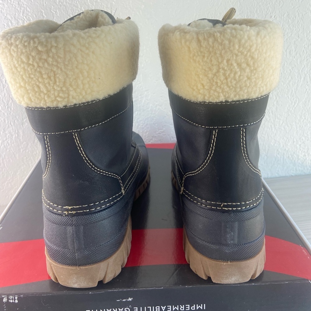 New Storm By Cougar Waterproof Lace-up Candela Winter Boots Black Womens Size 8 - Picture 5 of 9